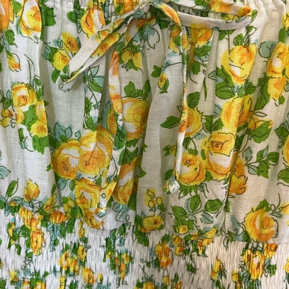 Faithfull the Brand Dress Matisse Boho Floral Linen Midi Sz M - Picture 6 of 11